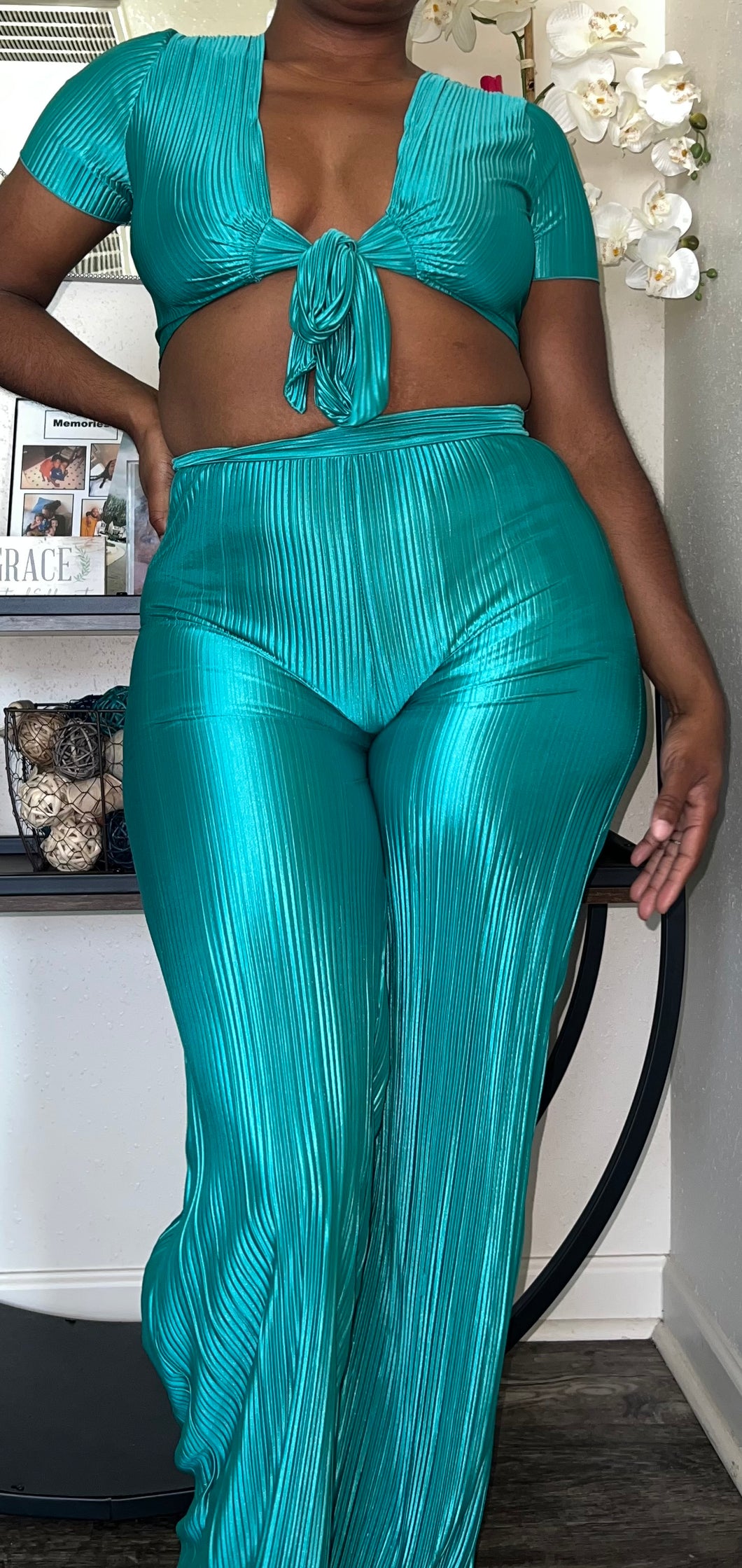 Turquoise Pant Set
